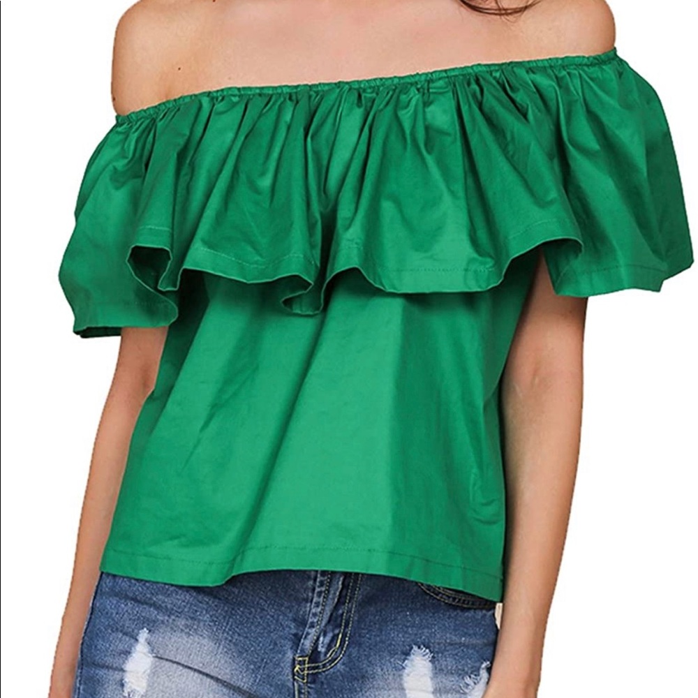 Off-Shoulder Ruffle Top - Picture 1 of 3